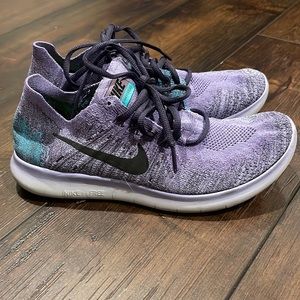 Nike Free RN Flyknit Purple/Blue Women’s Sz 11.5